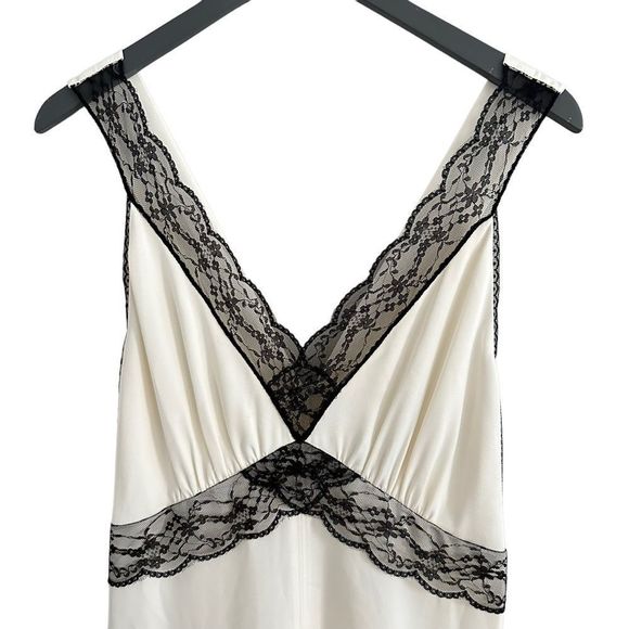 ME+EM Satin And Lace Full-Length Slip Dress - Picture 7 of 12